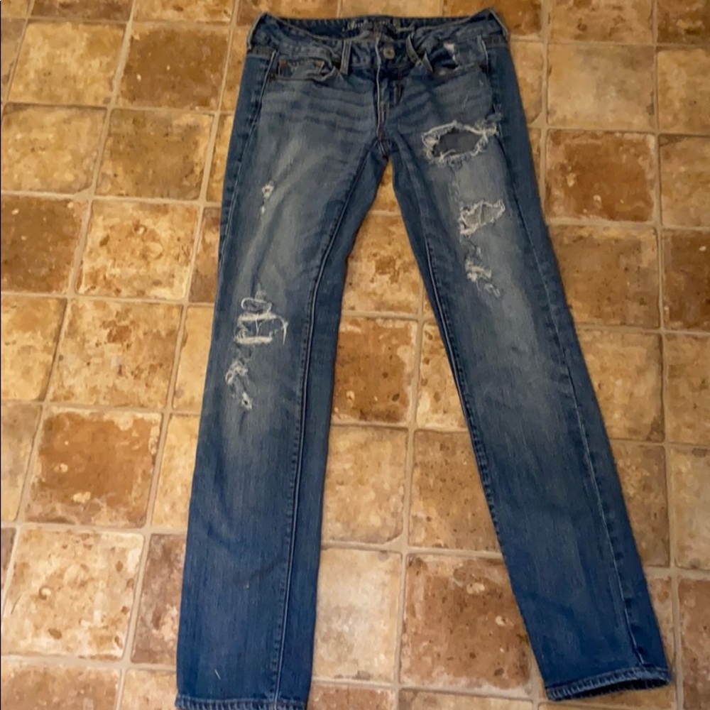 Distressed American Eagle jeans